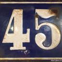 Afbeelding van het getal vijfenveertig (45)