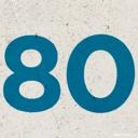 Afbeelding van het getal tachtig (80)