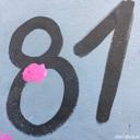 Afbeelding van het getal eenentachtig (81)