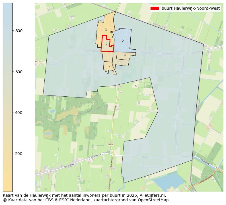 Afbeelding van de buurt Haulerwijk-Noord-West op de kaart.