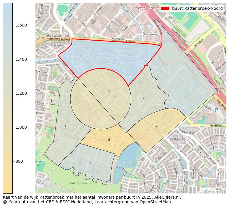 Afbeelding van de buurt Kattenbroek-Noord op de kaart.