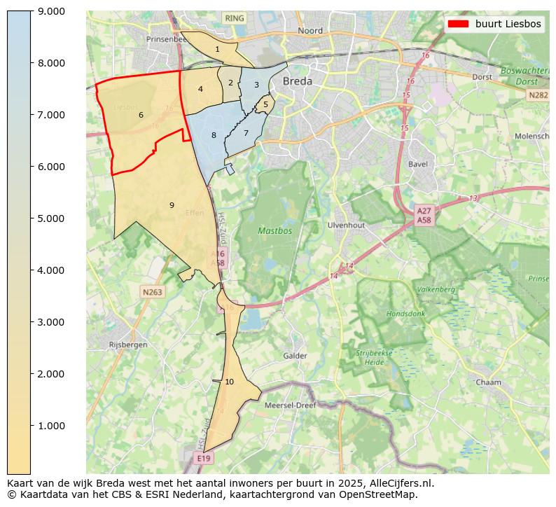 Afbeelding van de buurt Liesbos op de kaart.
