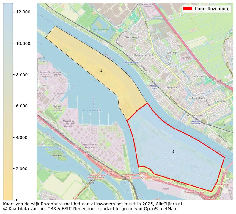 Afbeelding van de buurt Rozenburg op de kaart.