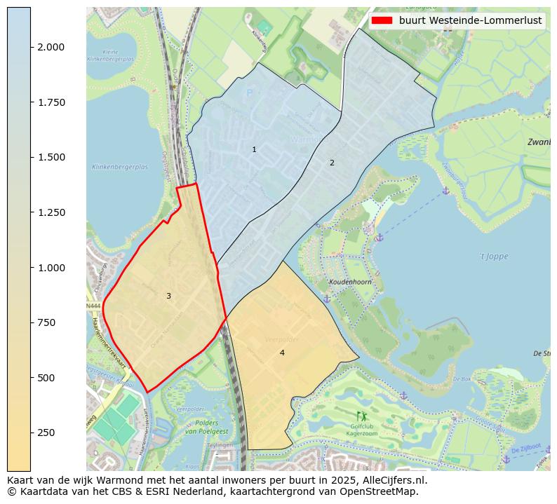 Afbeelding van de buurt Westeinde-Lommerlust op de kaart.