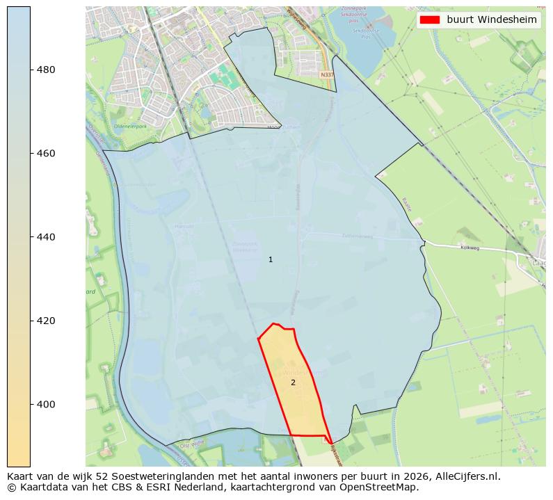 Afbeelding van de buurt Windesheim op de kaart.