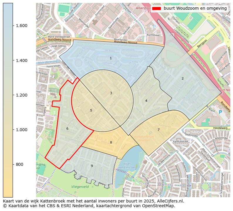 Afbeelding van de buurt Woudzoom en omgeving op de kaart.