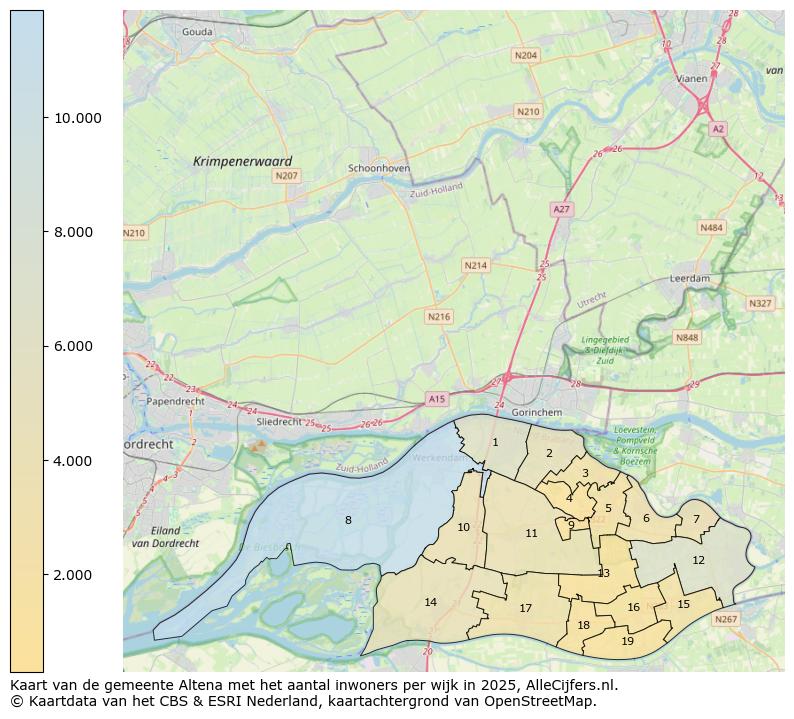 Afbeelding van de gemeente Altena op de kaart.