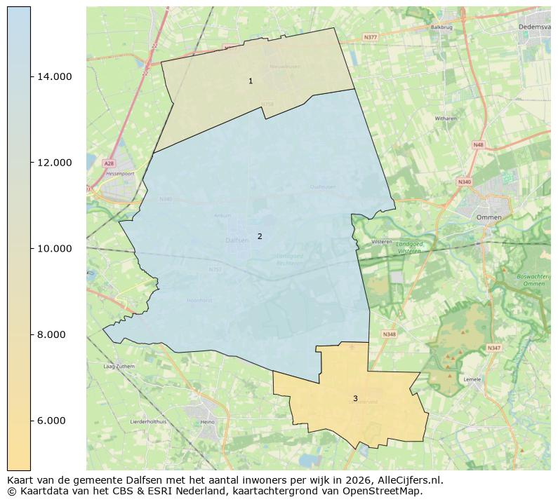 Afbeelding van de gemeente Dalfsen op de kaart.