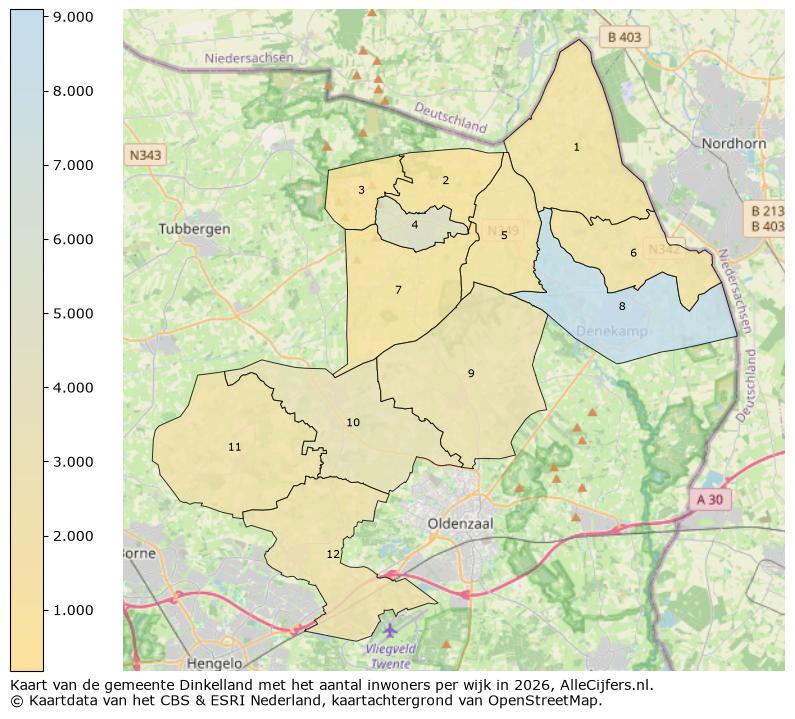 Afbeelding van de gemeente Dinkelland op de kaart.