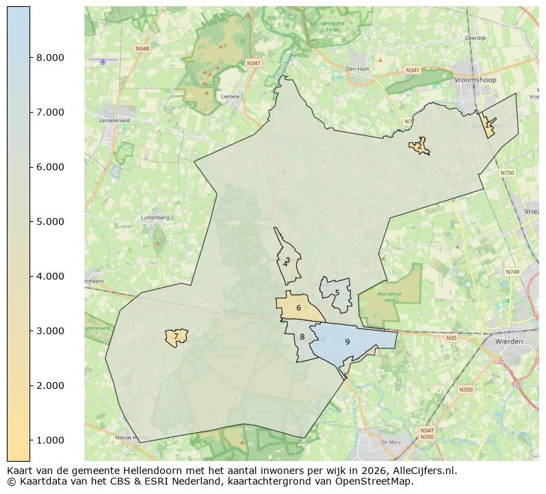 Afbeelding van de gemeente Hellendoorn op de kaart.