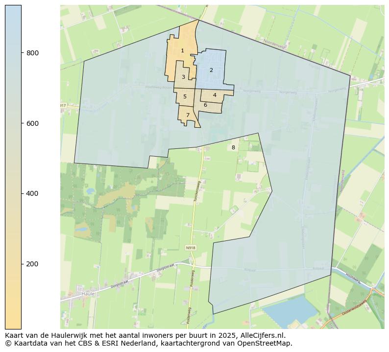 Afbeelding van de Haulerwijk op de kaart.