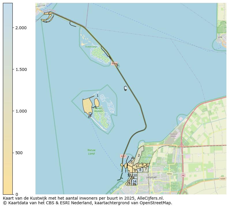 Afbeelding van de Kustwijk op de kaart.