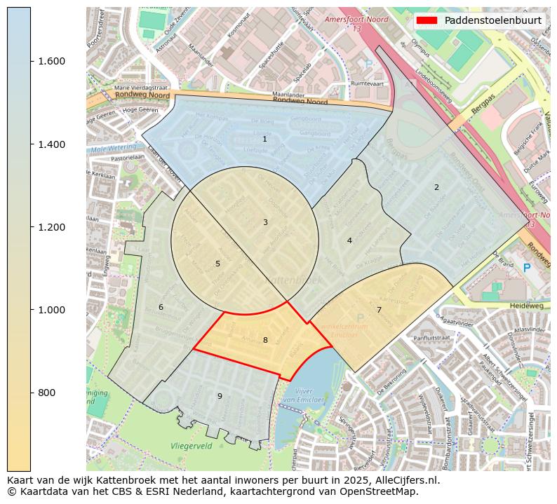 Afbeelding van de Paddenstoelenbuurt op de kaart.