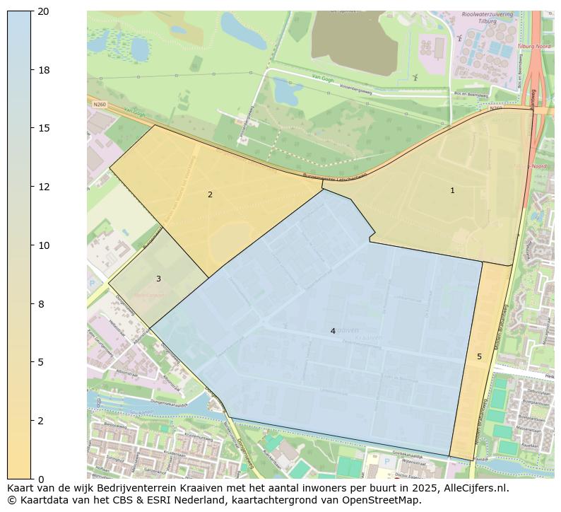 Afbeelding van de wijk Bedrijventerrein Kraaiven op de kaart.
