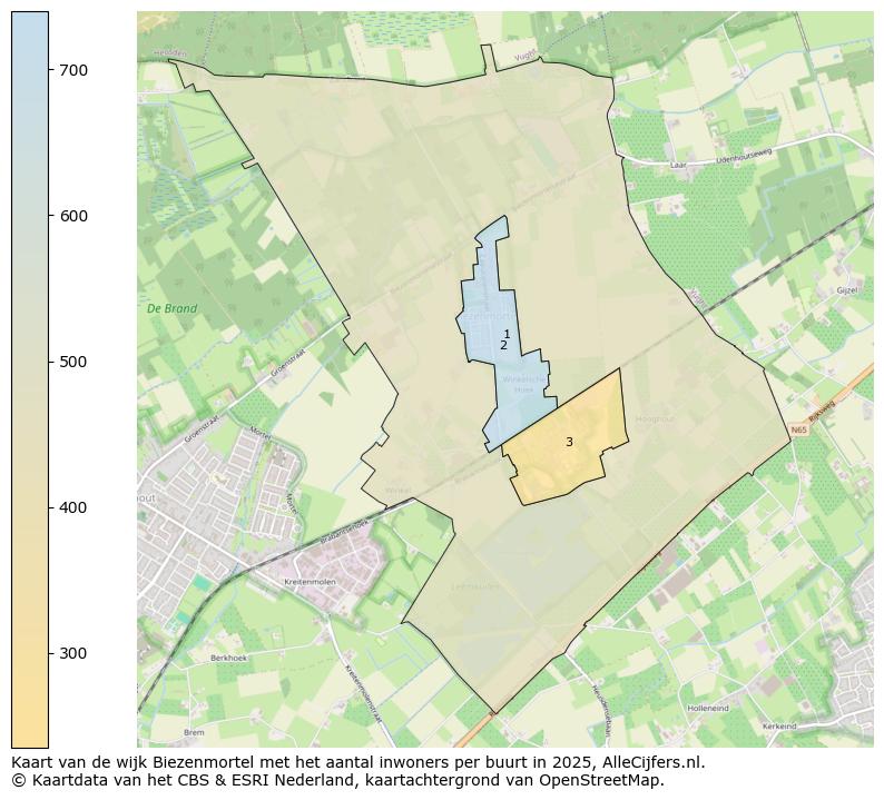 Afbeelding van de wijk Biezenmortel op de kaart.