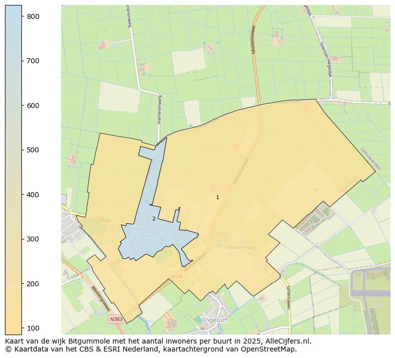 Afbeelding van de wijk Bitgummole op de kaart.