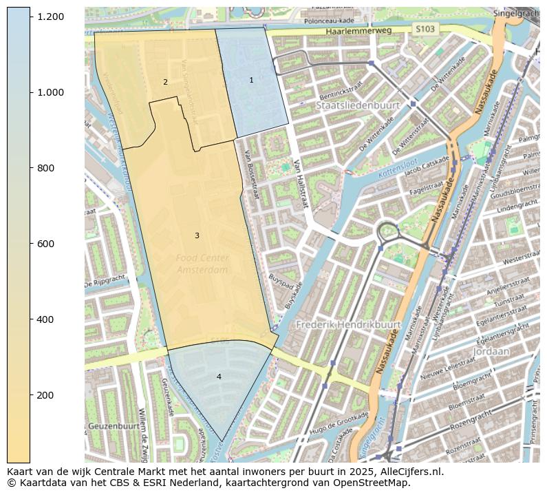 Afbeelding van de wijk Centrale Markt op de kaart.