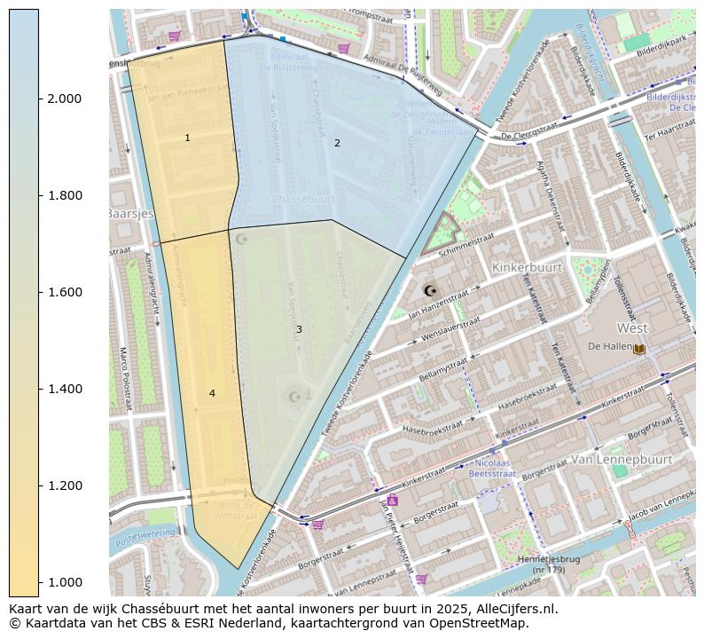 Afbeelding van de wijk Chassébuurt op de kaart.