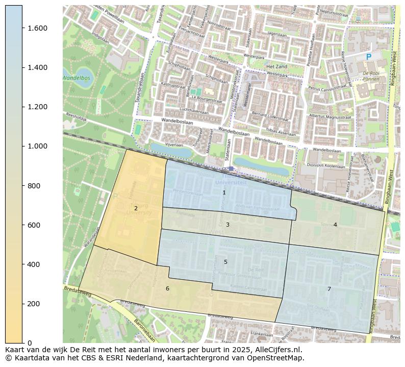 Afbeelding van de wijk De Reit op de kaart.