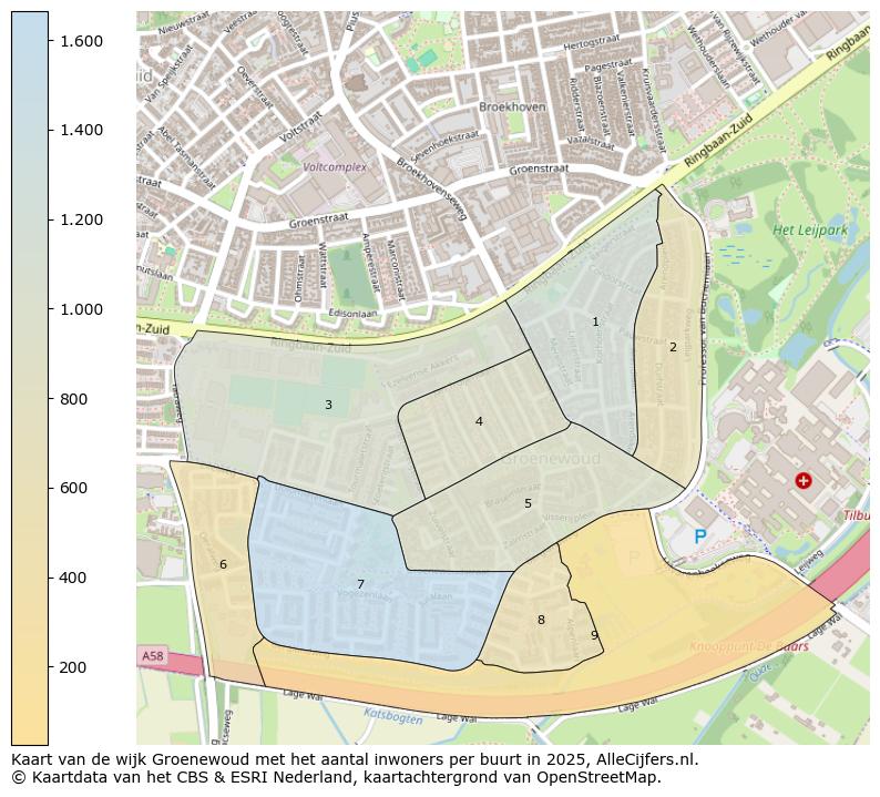 Afbeelding van de wijk Groenewoud op de kaart.