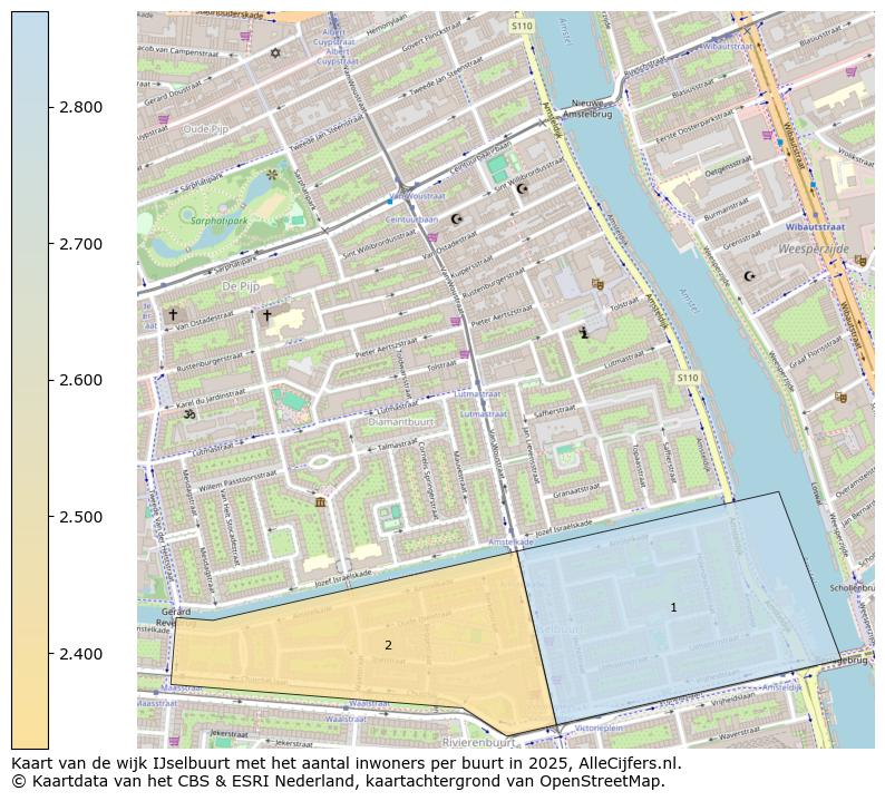 Afbeelding van de wijk IJselbuurt op de kaart.