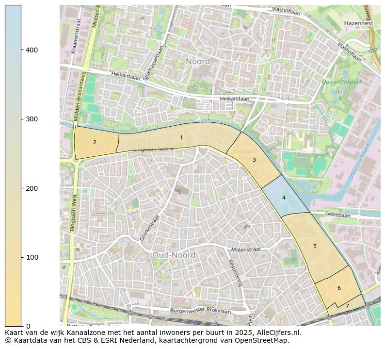Afbeelding van de wijk Kanaalzone op de kaart.