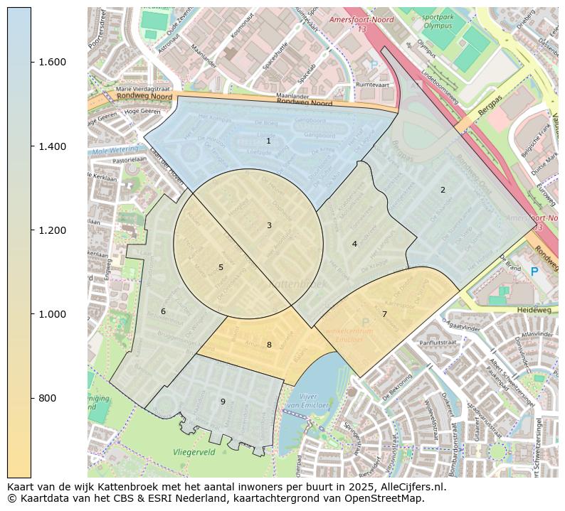 Afbeelding van de wijk Kattenbroek op de kaart.