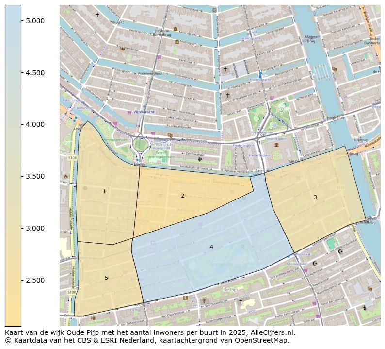 Afbeelding van de wijk Oude Pijp op de kaart.