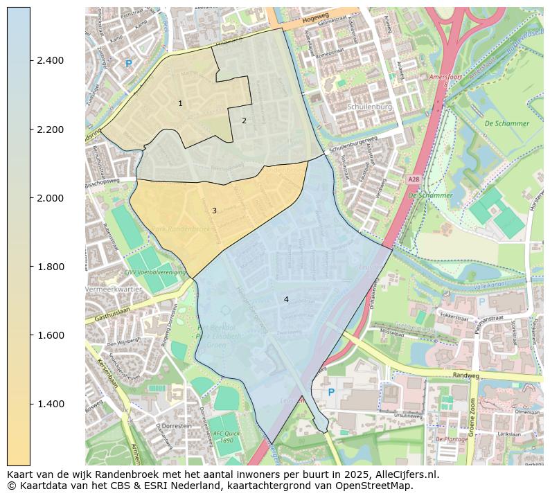 Afbeelding van de wijk Randenbroek op de kaart.