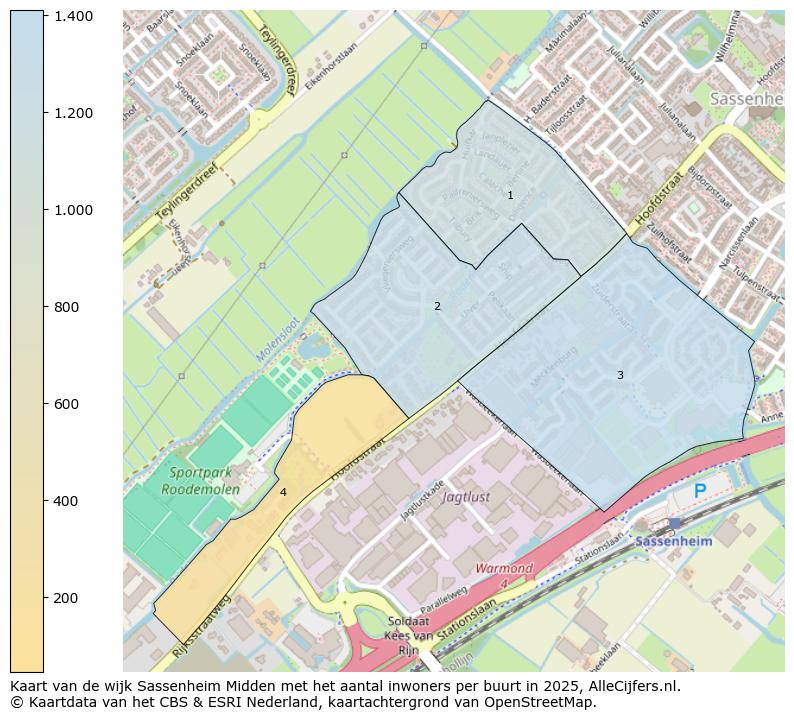 Afbeelding van de wijk Sassenheim Midden op de kaart.