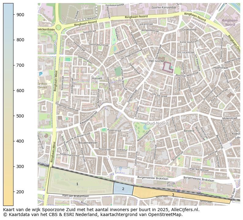 Afbeelding van de wijk Spoorzone Zuid op de kaart.