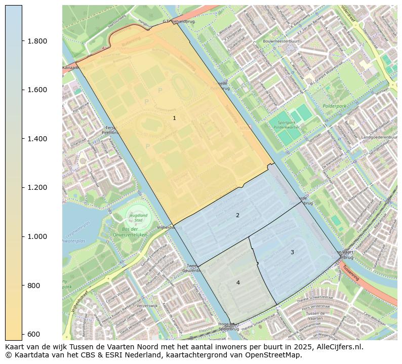 Afbeelding van de wijk Tussen de Vaarten Noord op de kaart.