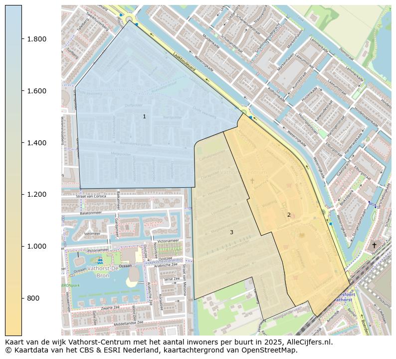 Afbeelding van de wijk Vathorst-Centrum op de kaart.