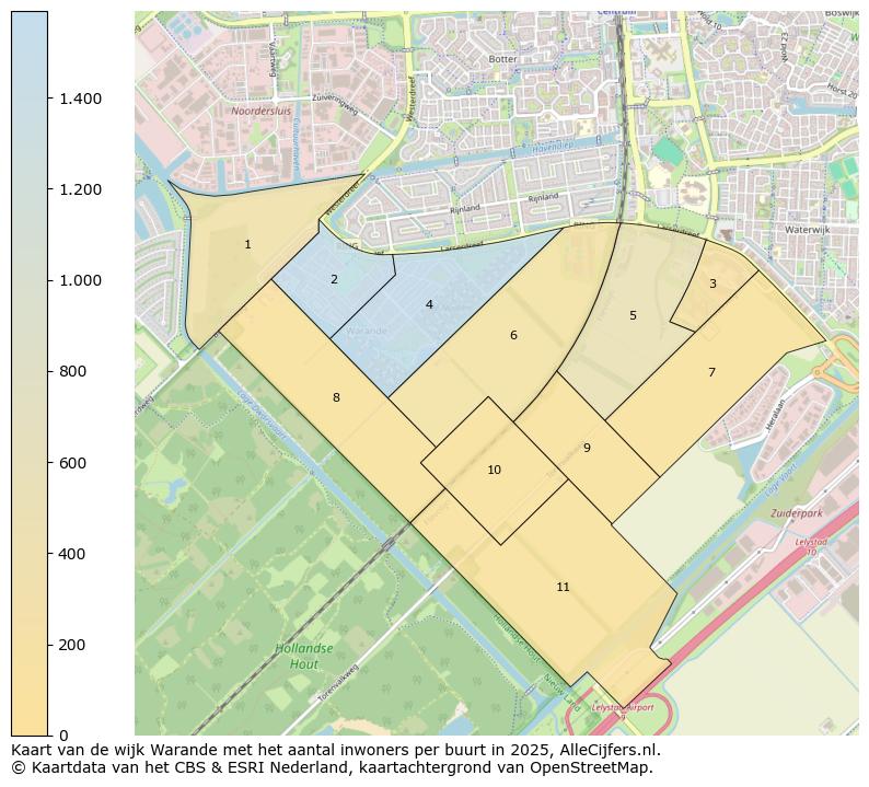 Afbeelding van de wijk Warande op de kaart.