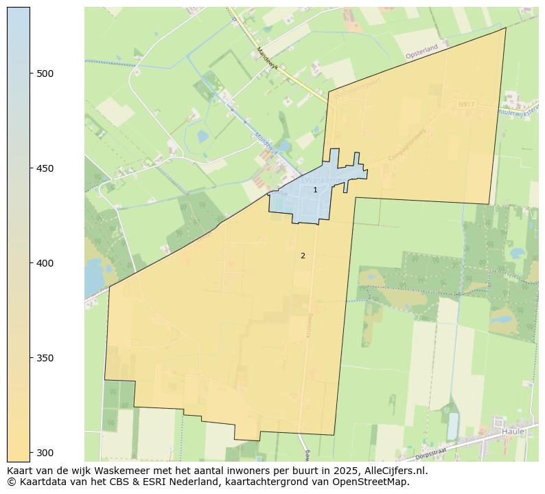 Afbeelding van de wijk Waskemeer op de kaart.