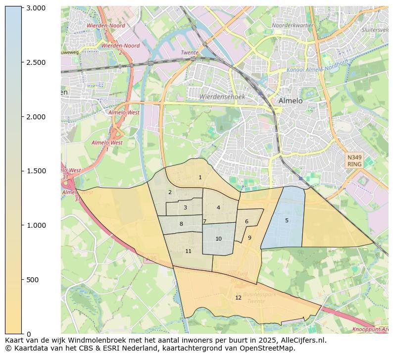 Afbeelding van de wijk Windmolenbroek op de kaart.