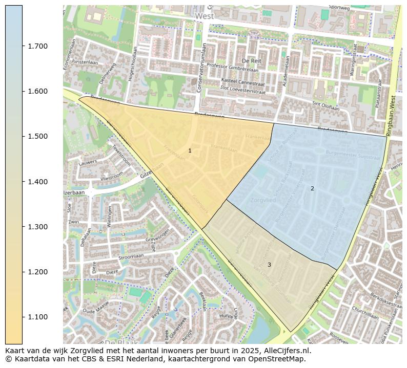 Afbeelding van de wijk Zorgvlied op de kaart.