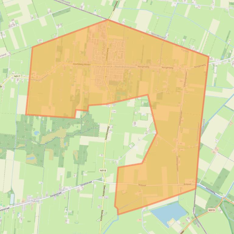 Kaartafbeelding, ingezoomd op postcodegebied 8433.